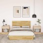 vidaXL Massivholzbett mit Kopfteil ohne Matratze 120x190 cm Eichenholz vidaXL Massivholzbett mit Kopfteil ohne Matratze 120x190 cm Eichenholz