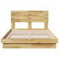 vidaXL Massivholzbett mit Kopfteil ohne Matratze 120x190 cm Eichenholz vidaXL Massivholzbett mit Kopfteil ohne Matratze 120x190 cm Eichenholz