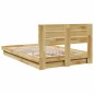 vidaXL Massivholzbett mit Kopfteil ohne Matratze 120x190 cm Eichenholz vidaXL Massivholzbett mit Kopfteil ohne Matratze 120x190 cm Eichenholz