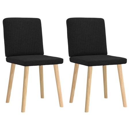 vidaXL Esszimmerstühle 2 Stk. Schwarz Stoff
