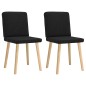 vidaXL Esszimmerstühle 2 Stk. Schwarz Stoff vidaXL Esszimmerstühle 2 Stk. Schwarz Stoff