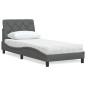 vidaXL Bett mit Matratze Dunkelgrau 90x190 cm Stoff vidaXL Bett mit Matratze Dunkelgrau 90x190 cm Stoff
