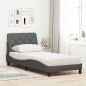 vidaXL Bett mit Matratze Dunkelgrau 90x190 cm Stoff vidaXL Bett mit Matratze Dunkelgrau 90x190 cm Stoff