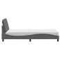 vidaXL Bett mit Matratze Dunkelgrau 90x190 cm Stoff vidaXL Bett mit Matratze Dunkelgrau 90x190 cm Stoff