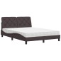 vidaXL Bett mit Matratze Dunkelbraun 120x200 cm Stoff vidaXL Bett mit Matratze Dunkelbraun 120x200 cm Stoff