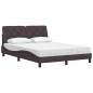 vidaXL Bett mit Matratze Dunkelbraun 120x200 cm Stoff vidaXL Bett mit Matratze Dunkelbraun 120x200 cm Stoff