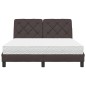 vidaXL Bett mit Matratze Dunkelbraun 120x200 cm Stoff vidaXL Bett mit Matratze Dunkelbraun 120x200 cm Stoff