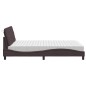 vidaXL Bett mit Matratze Dunkelbraun 120x200 cm Stoff vidaXL Bett mit Matratze Dunkelbraun 120x200 cm Stoff