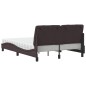 vidaXL Bett mit Matratze Dunkelbraun 120x200 cm Stoff vidaXL Bett mit Matratze Dunkelbraun 120x200 cm Stoff
