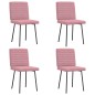 vidaXL Esszimmerstühle 4 Stk. Rosa Samt vidaXL Esszimmerstühle 4 Stk. Rosa Samt