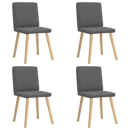 vidaXL Esszimmerstühle 4 Stk. Dunkelgrau Stoff