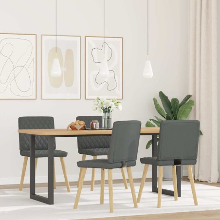 vidaXL Esszimmerstühle 4 Stk. Dunkelgrau Stoff