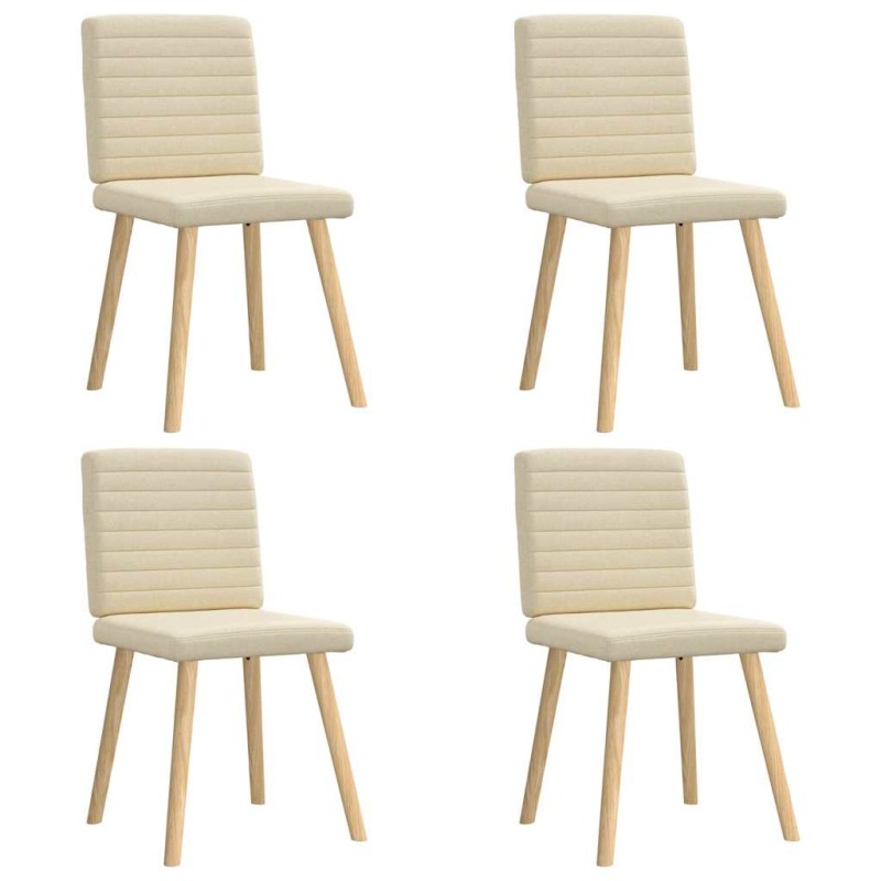 vidaXL Esszimmerstühle 4 Stk. Creme Stoff vidaXL Esszimmerstühle 4 Stk. Creme Stoff