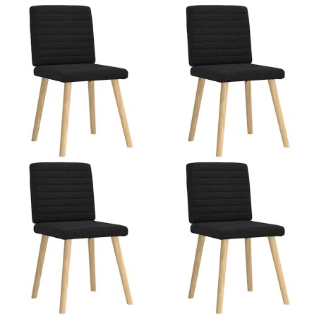 vidaXL Esszimmerstühle 4 Stk. Schwarz Stoff