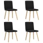 vidaXL Esszimmerstühle 4 Stk. Schwarz Stoff vidaXL Esszimmerstühle 4 Stk. Schwarz Stoff