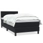 vidaXL Boxspringbett mit Matratze Schwarz 90x210 cm Samt vidaXL Boxspringbett mit Matratze Schwarz 90x210 cm Samt