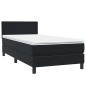 vidaXL Boxspringbett mit Matratze Schwarz 90x210 cm Samt vidaXL Boxspringbett mit Matratze Schwarz 90x210 cm Samt
