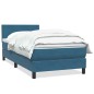 vidaXL Boxspringbett mit Matratze Dunkelblau 90x210 cm Samt vidaXL Boxspringbett mit Matratze Dunkelblau 90x210 cm Samt