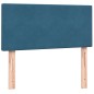 vidaXL Boxspringbett mit Matratze Dunkelblau 90x210 cm Samt vidaXL Boxspringbett mit Matratze Dunkelblau 90x210 cm Samt