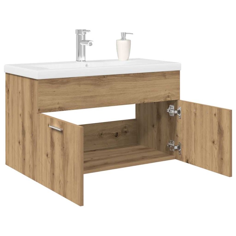 vidaXL Waschbeckenunterschrank mit Einbaubecken und Wasserhahn vidaXL Waschbeckenunterschrank mit Einbaubecken und Wasserhahn