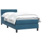 vidaXL Boxspringbett mit Matratze Dunkelblau 90x210 cm Samt vidaXL Boxspringbett mit Matratze Dunkelblau 90x210 cm Samt