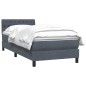vidaXL Boxspringbett mit Matratze Dunkelgrau 80x210 cm Samt vidaXL Boxspringbett mit Matratze Dunkelgrau 80x210 cm Samt