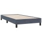 vidaXL Boxspringbett mit Matratze Dunkelgrau 80x210 cm Samt vidaXL Boxspringbett mit Matratze Dunkelgrau 80x210 cm Samt