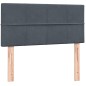 vidaXL Boxspringbett mit Matratze Dunkelgrau 80x220 cm Samt vidaXL Boxspringbett mit Matratze Dunkelgrau 80x220 cm Samt