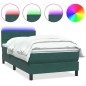 vidaXL Boxspringbett mit Matratze Dunkelgrün 80x210 cm Samt vidaXL Boxspringbett mit Matratze Dunkelgrün 80x210 cm Samt