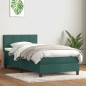 vidaXL Boxspringbett mit Matratze Dunkelgrün 80x210 cm Samt vidaXL Boxspringbett mit Matratze Dunkelgrün 80x210 cm Samt