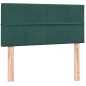 vidaXL Boxspringbett mit Matratze Dunkelgrün 80x210 cm Samt vidaXL Boxspringbett mit Matratze Dunkelgrün 80x210 cm Samt