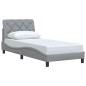 vidaXL Bettgestell ohne Matratze Hellgrau 80x200 cm Stoff vidaXL Bettgestell ohne Matratze Hellgrau 80x200 cm Stoff