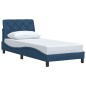 vidaXL Bettgestell ohne Matratze Blau 80x200 cm Stoff vidaXL Bettgestell ohne Matratze Blau 80x200 cm Stoff