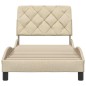 vidaXL Bettgestell ohne Matratze Creme 90x200 cm Stoff vidaXL Bettgestell ohne Matratze Creme 90x200 cm Stoff