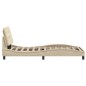 vidaXL Bettgestell ohne Matratze Creme 90x190 cm Stoff vidaXL Bettgestell ohne Matratze Creme 90x190 cm Stoff