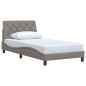 vidaXL Bettgestell ohne Matratze Taupe 100x200 cm Stoff vidaXL Bettgestell ohne Matratze Taupe 100x200 cm Stoff