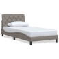 vidaXL Bettgestell ohne Matratze Taupe 100x200 cm Stoff vidaXL Bettgestell ohne Matratze Taupe 100x200 cm Stoff