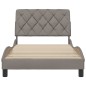 vidaXL Bettgestell ohne Matratze Taupe 100x200 cm Stoff vidaXL Bettgestell ohne Matratze Taupe 100x200 cm Stoff