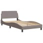 vidaXL Bettgestell ohne Matratze Taupe 100x200 cm Stoff vidaXL Bettgestell ohne Matratze Taupe 100x200 cm Stoff