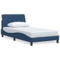 vidaXL Bettgestell ohne Matratze Blau 100x200 cm Stoff vidaXL Bettgestell ohne Matratze Blau 100x200 cm Stoff