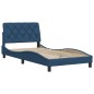 vidaXL Bettgestell ohne Matratze Blau 100x200 cm Stoff vidaXL Bettgestell ohne Matratze Blau 100x200 cm Stoff