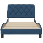 vidaXL Bettgestell ohne Matratze Blau 100x200 cm Stoff vidaXL Bettgestell ohne Matratze Blau 100x200 cm Stoff