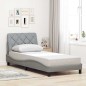 vidaXL Bettgestell ohne Matratze Hellgrau 90x200 cm Stoff vidaXL Bettgestell ohne Matratze Hellgrau 90x200 cm Stoff
