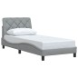 vidaXL Bettgestell ohne Matratze Hellgrau 90x200 cm Stoff vidaXL Bettgestell ohne Matratze Hellgrau 90x200 cm Stoff