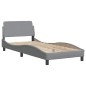 vidaXL Bettgestell ohne Matratze Hellgrau 90x200 cm Stoff vidaXL Bettgestell ohne Matratze Hellgrau 90x200 cm Stoff