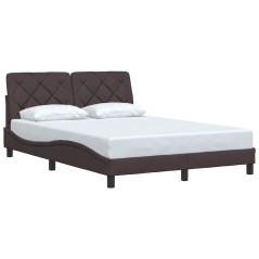 vidaXL Bettgestell ohne Matratze Dunkelbraun 120x200 cm Stoff