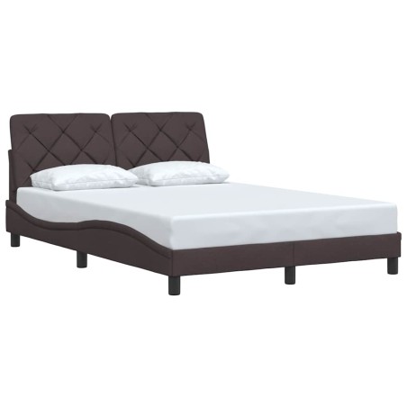 vidaXL Bettgestell ohne Matratze Dunkelbraun 120x200 cm Stoff