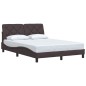 vidaXL Bettgestell ohne Matratze Dunkelbraun 120x200 cm Stoff vidaXL Bettgestell ohne Matratze Dunkelbraun 120x200 cm Stoff