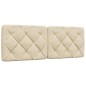 vidaXL Bettgestell ohne Matratze Creme 140x190 cm Stoff vidaXL Bettgestell ohne Matratze Creme 140x190 cm Stoff