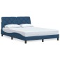 vidaXL Bettgestell ohne Matratze Blau 140x190 cm Stoff vidaXL Bettgestell ohne Matratze Blau 140x190 cm Stoff